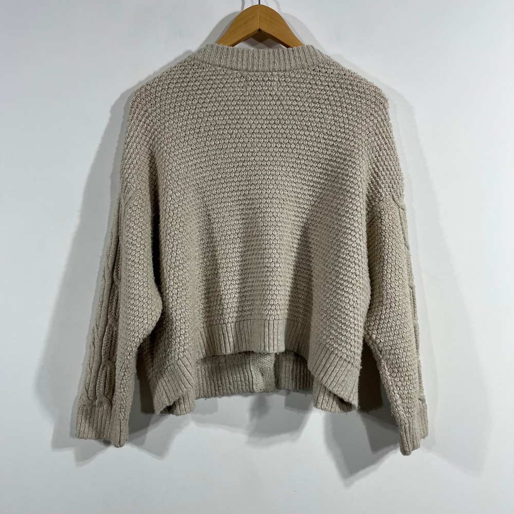 Old Navy Fisherman Cable Knit Preppy Cardigan Sweater Cottagecore Womens XXL - Picture 4 of 8
